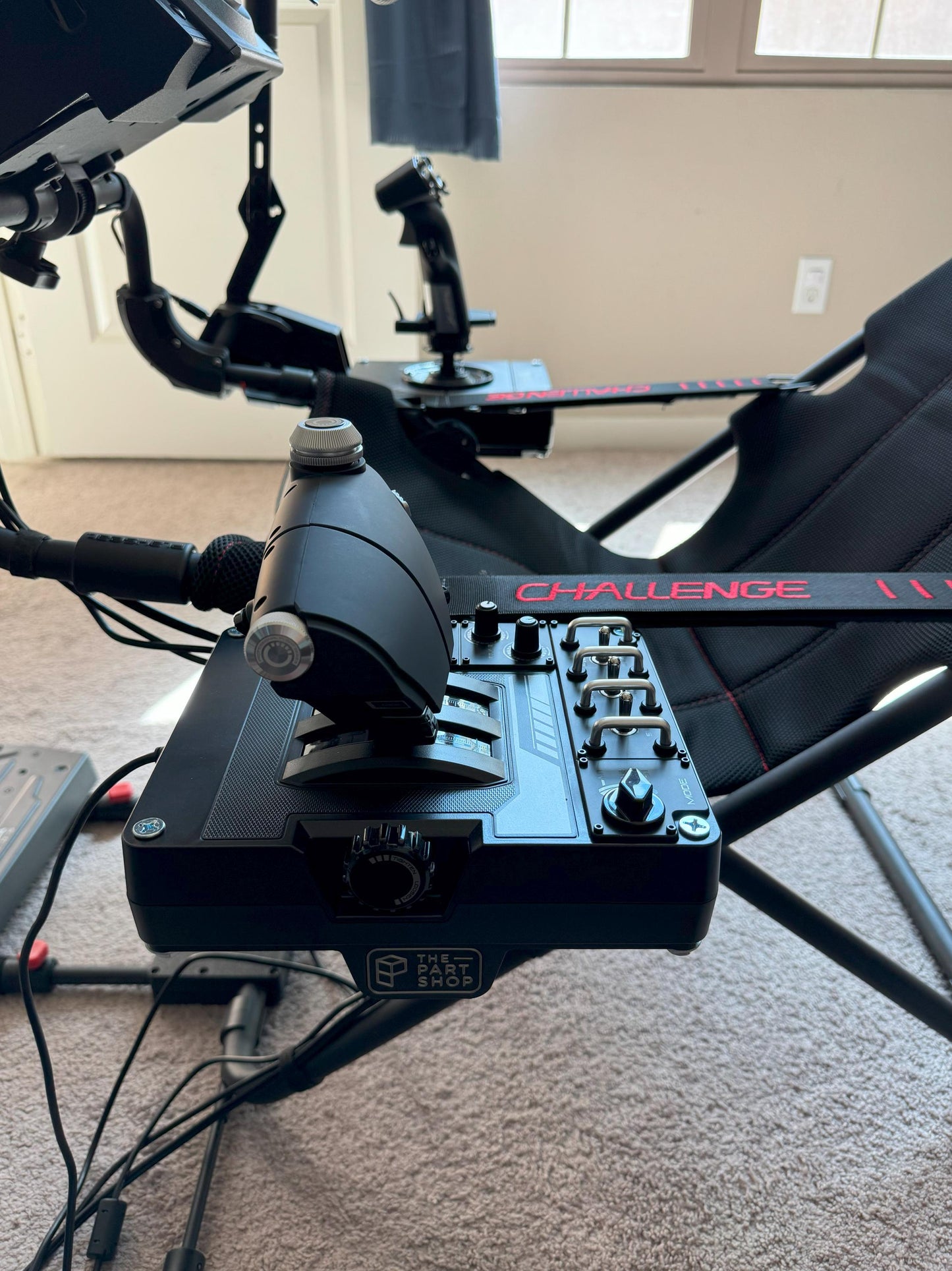 HOTAS Mounting Bracket for Playseat Challenge or Challenge X Logitech | mounting holes for Logitech X52, X56, VKB Gladiator EVO, Flight sim