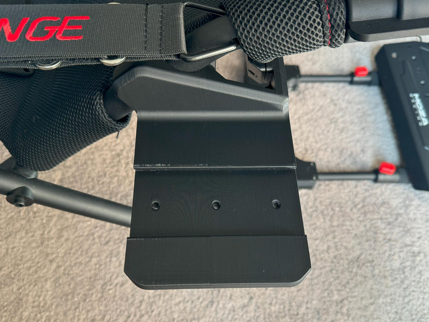 HOTAS Mounting Bracket for Playseat Challenge or Challenge X Logitech | mounting holes for Logitech X52, X56, VKB Gladiator EVO, Flight sim