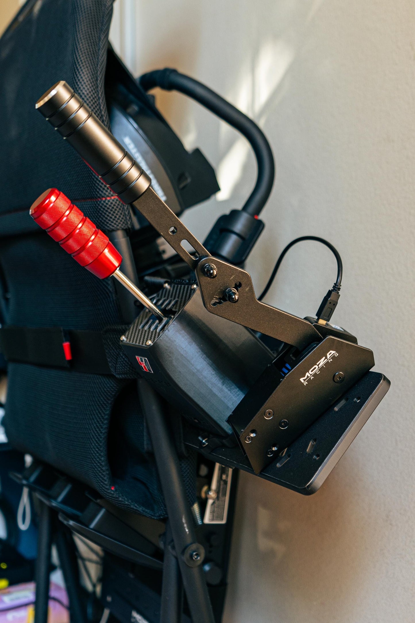 Shifter Mounting Bracket for Playseat Challenge or Challenge X Logitech | compatible with Fanatec, Moza, and SHH bottom mount shifters
