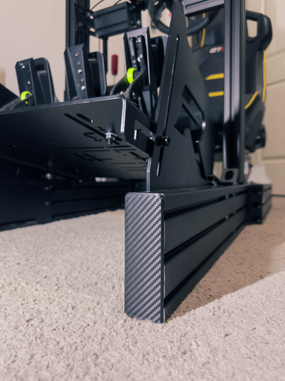 Carbon Fiber looking Aluminum Profile Extrusion Endcaps