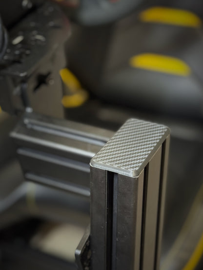 Carbon Fiber looking Aluminum Profile Extrusion Endcaps